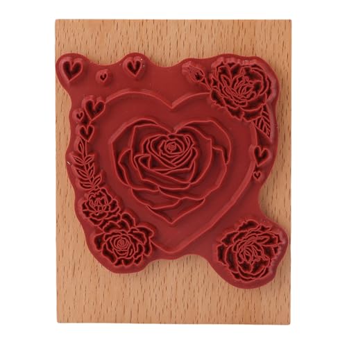 TOPINCN Estampilla de Goma, Sello Decorativo de Estampilla Decorativa de Goma de Madera Vintage para Manualidades Tarjetas de Invitación de Boda de álbumes de Recursos
