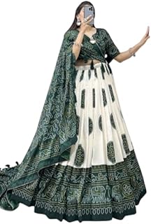 sarathybiz Women's Wear Bandhejj Printed Tussar Silk Lehenga Choli-picture-28