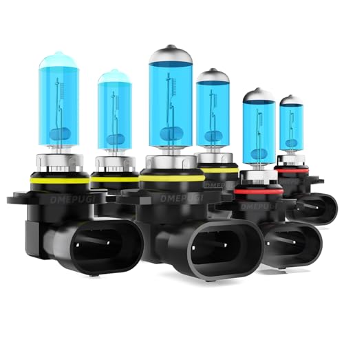 Image of compatible with Chevy Chevrolet Silverado 1500 /2500 HD 2003-2006 Lights Headlights Bulbs, 9005 /HB3 /H10 High Beam + 9006 /Hb4 Low Beams Halogen + 9145 /9006 Fog Light,6000K White, Pack of 6