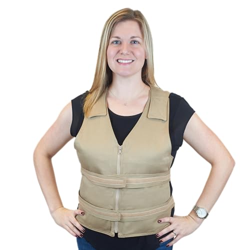 Polar Products Adjustable Zipper Cooling Vest for Men and Women with Kool Max Packs or Cool58 Phase Change Cooling Packs