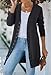MEROKEETY Women's 2025 Fall Long Sleeve Snap Button Down Solid Color Knit Ribbed Neckline Cardigans Charcoal