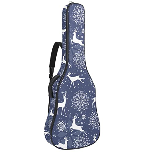 Housse de guitare acoustique étanche et rembourrée à motif cœur de 42,9 pouces