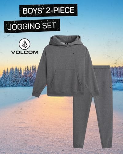 Volcom Boys' Active Tracksuit Set - 2 Piece Athletic Performance Fleece Hoodie Sweatshirt and Jogger Sweatpants (Sizes: 4-20)2