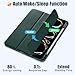 Kidopire New Compatible with iPad Pro 11 Inch Case (M4 2024/M5 2025) with Pencil Holder, Smart Cover with Protective Trifold Stand & Soft TPU Back, Auto Wake/Sleep, Support Pencil Pro, Pine Green