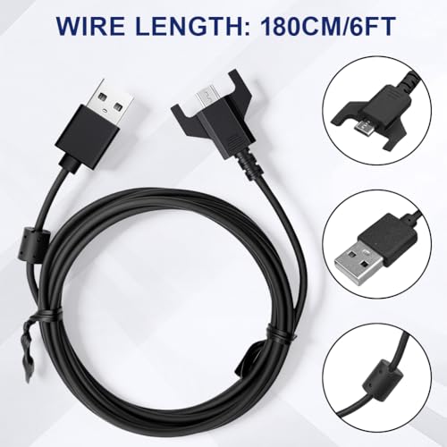 Image of Verilux Micro USB Cable for Logitech Gaming Game Mouse, 5.9Ft /1.8M Micro USB Cable Fast Charging for Wireless Game Mouse G403 /G703 /G900 /G903, G-Pro, G-pro X, G560 Speaker, Mechanical Keyboard
