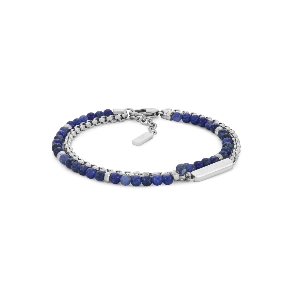 Emporio Armani Men's Silver-Tone Stainless Steel Bracelet, EGS3323040