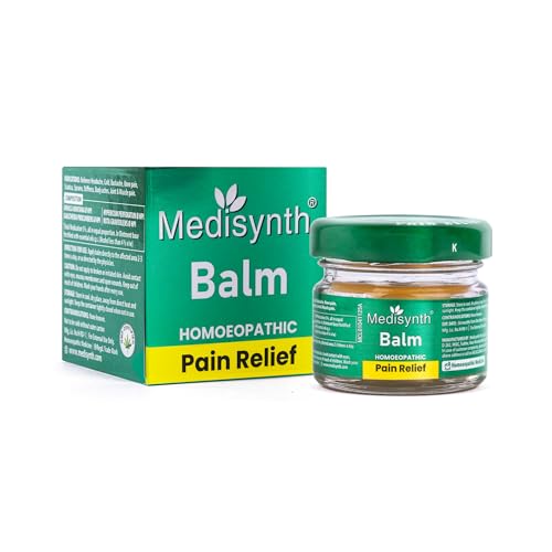 Image of MEDISYNTH Homeopathic Pain Relief Balm - Pack of 1 | Relief from Headache, Cold, Back, Neck & Knee Pain, Sciatica, Sprains, Stiffness, Joint & Muscle Pain | Batch No. 06 | Exp. Apr 2029