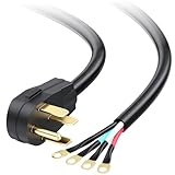 Cable Matters 4 Prong to 4 Wire Range Cord - 4ft, Heavy Duty 6/8 AWG, 50 Amp Cord, Compatible with Tesla Charger/EV Charger / J1772 Charger (NEMA 14-50P to 4-Wire)