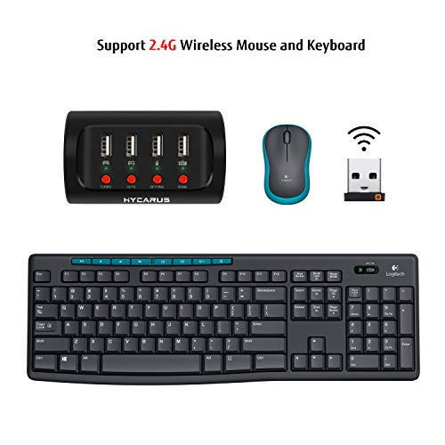 HYCARUS Wireless Keyboard and Mouse Adapter with Controller Converter for PS4/ Xbox One/Nintendo Switch. Perfect for Games Like FPS, TPS, RPG and RTS, etc.