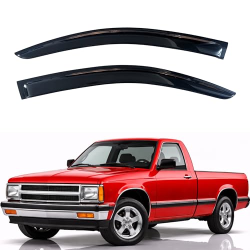 Image of KPY Rain Guards Fit for 1982-1990 Chevrolet S10 /GMC S15, 1983-1994 S10 Blazer /S15 Jimmy, Out-Channel Window Visors Vent Wind Deflectors 2PC, 1985-2005 Chevy Astro /GMC Safari, 1991-1993 GMC Sonoma
