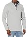 Produktbild Amazon Essentials Herren Pullover mit Viertelreißverschluss, Französischer Rippstrick, Hellgrau Meliert, L