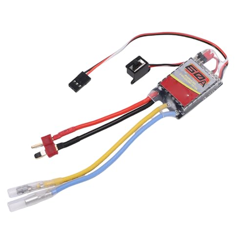 Brushed Motor ESC 60A, Keenso Speed Controller for 550 540 RC Car Boat Compatible NiMH LiPo Batteries 1/16 1/12 1/10 Scale Smooth Throttle
