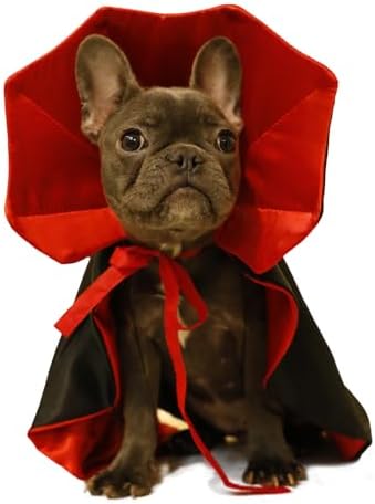 Dog Cat Vampire Cloak Costume for Small Medium Large Dogs Cats, H...