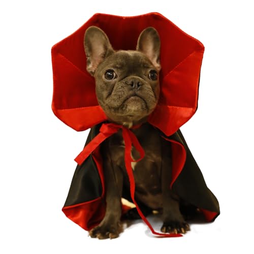 Dog Cat Vampire Cloak Costume for Small Medium Large Dogs Cats, H...