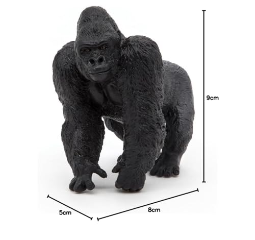 Papo - Figurine animaux - Gorille des Animaux Sauvages - 9cm - Figurine pour Sensibiliser les Enfants à la Protection des Espèces Menacées, Dès 3 Ans, Aventure dans la Jungle