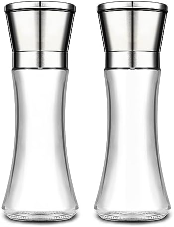 Amazon.com: Beautiful Stainless Steel Salt and Pepper Grinder Set of 2 ...