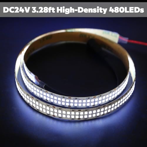 Tira de LED UV 365nm 1m 480 LEDs Doble Fila 20W miniatura 3
