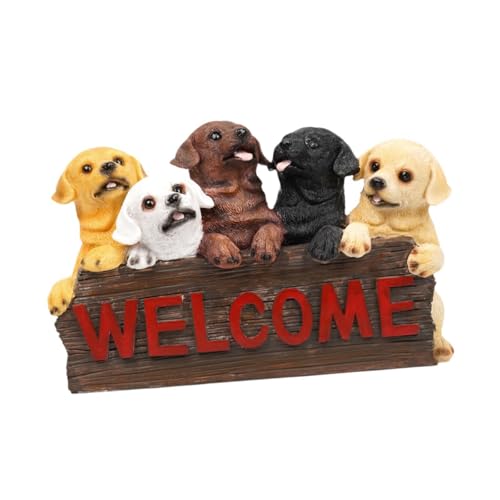 Panneau de Bienvenue pour Chiens et Statue Décorative Idéale comme Cadeau de Jardin - 8