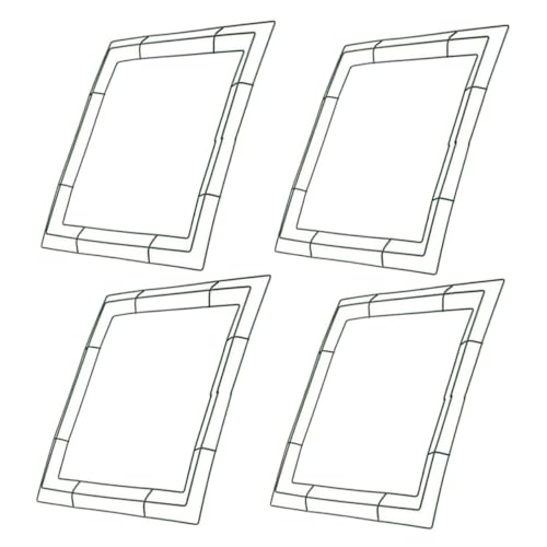 Cabilock Iron Square Wreath Frame 4pcs Set for DIY Decorations Easter Celebrations