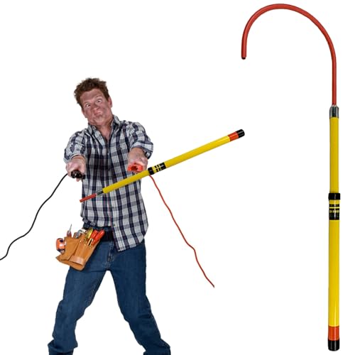 Gancho de rescate para cables de alto voltaje con pértiga extensible rígida