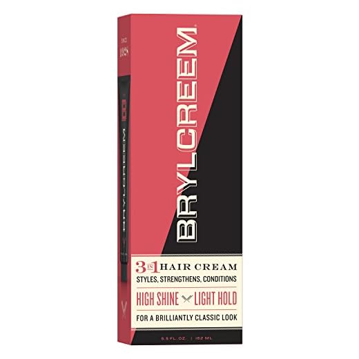 Brylcreem 3-in-1 Original High Shine Men's Hair Cream for Styling, Strengthening, and Conditioning, Alcohol-Free, 5.5 Ounce
