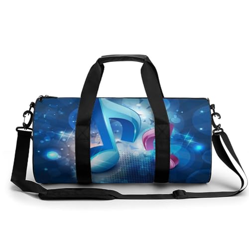 Sac duffel bag Notes Colorées pour gym et grand sac de randonnée camping 45cm