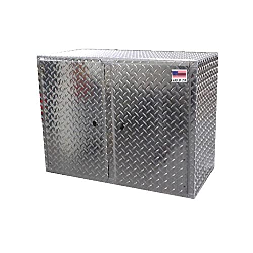 Pit Posse 910 Overhead Storage Shop Diamond Plate Aluminum Cabinet Race Car Enclosed Cargo Trailer- Made in USA