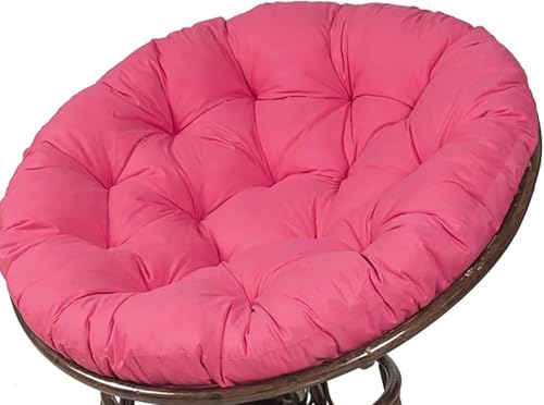 Image of Round Papasan Chair Cushion, Bucket & Moon Chair Comfy Round Cushion - Floor Pillow with Plush Foam for Indoor Furniture (Frame Not Included) (Rose,140 * 140CM/55.1 * 55.1in)