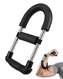 UNILECON Unterarmtrainer Handgelenk und Unterarm Trainingsgerät - Handgelenk Trainer für Athleten und Pianisten,Bizeps Trainingsgerät, Gewichtseinstellung Spannung: 20–30lb (25,5X15,5cm,Silber)