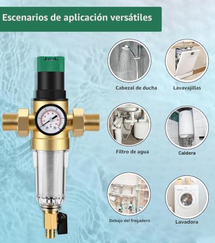 Filtros de retrolavado con reductor para proteger la tubería doméstica de sedimentos 7