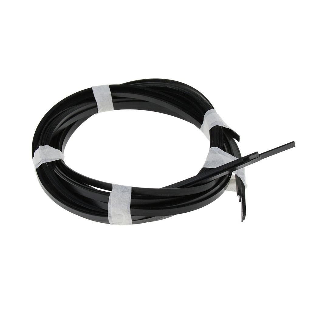 Generic 10 Pieces Acoustic Guitar Edge Inlay Parts for Luthiers, Black, as described