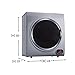 Equator Compact Vented Sensor Dryer 3.5cf/13lbs 110V Bottom control DIGITAL (Silver)