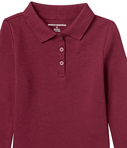 Image of Amazon Essentials Girls and Toddlers' Long-Sleeve School Uniform Interlock Polo Shirts