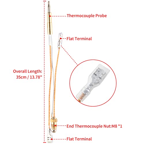 NEWREACH Thermocouple and Tilt Switch for Outdoor Patio Heater, Dump Switch for Propane Gas