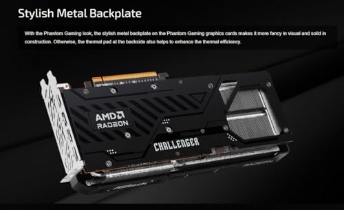 Image of ASRock AMD Radeon RX 9070 Challenger 16GB 2520 MHz 20 Gbps GDDR6 256Bit GPU RT+AI Accelerators PCIe5.0 2x8-pin Triple Fan 700W Graphics Card 0DB Silent Cooling DisplayPort2.1a HDMI2.1b LED Indicator