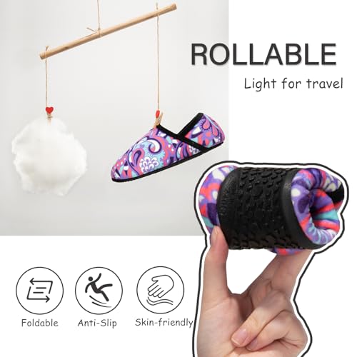 Image of ATHMILE House Slippers for Women Men Indoor Barefoot House Shoes Soft Socks | Furry Slip on Cozy Comfy Flexible Machine Washable Home Bedroom Travel Hospital Yoga Gifts for Mom Grandma