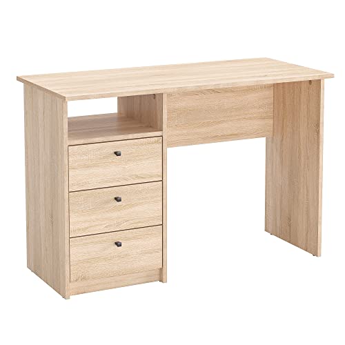 KOMTO Schreibtisch mit Schubladen - Bürotisch Computertisch Klein Arbeitstisch Büro PC-Tisch Kinderschreibtisch mit Stauraum | Moderner Schreibtisch Sonoma Eiche | Oslo 110 x 50 x 74 cm KOMTO Schreibtisch mit Schubladen - Bürotisch Computertisch Klein Arbeitstisch Büro PC-Tisch Kinderschreibtisch mit Stauraum | Moderner Schreibtisch Sonoma Eiche | Oslo 110 x 50 x 74 cm