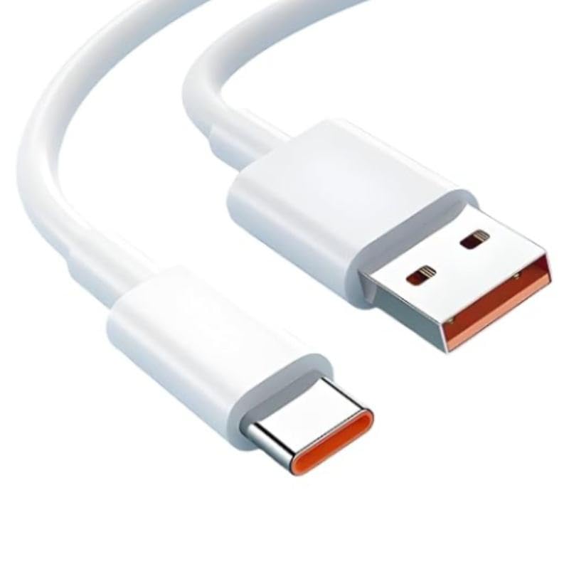 ZESTIFY 3ft USB C Type Cable 30W | Fast Charge, USB A Charger Cord Compatible For Samsung Galaxy, oppo, Moto G, For iPhone 16,15, One Plus All models (White)