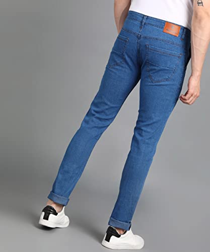 Image of Men's Slim Fit Solid Jeans Stretchable