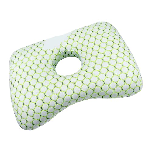 brooksnaji Almohada perforadora de oreja, almohada lateral para dormir, cojín ergonómico de dona, para adultos, mujeres, hombres, viajes, aviones, coche, casa, viaje por carretera