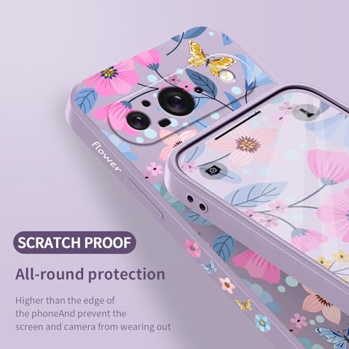 Coque Google Pixel 9 en silicone liquide violette de LEECG