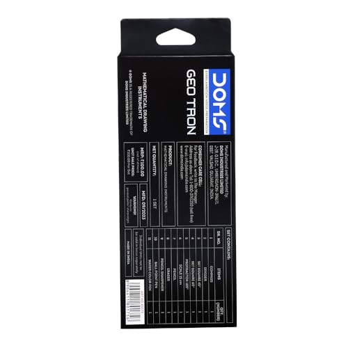 Image of DOMS GEOTRON Geometry Box and Mathematical Drawing Instruments |Dual Side Tray |12 Instruments Included |Precise Screw Setting for Leg Lock
