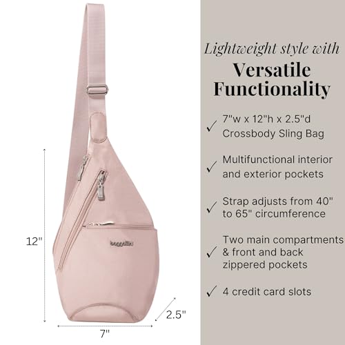 Image of Baggallini Mini Sling - 12x7 Sling Crossbody Bag Backpack with Adjustable Shoulder Strap