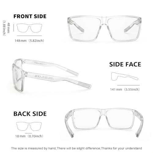 Image of MAXJULI XL Z87 Sunglasses for Big Wide Heads Men TR90 Ultralight UV400 Protection Glasses 8108