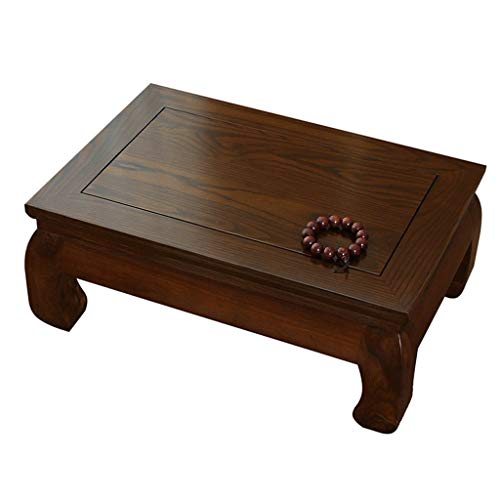 Table Basse Bois Massif Gain de Place Balcon Étroit Marron - 2