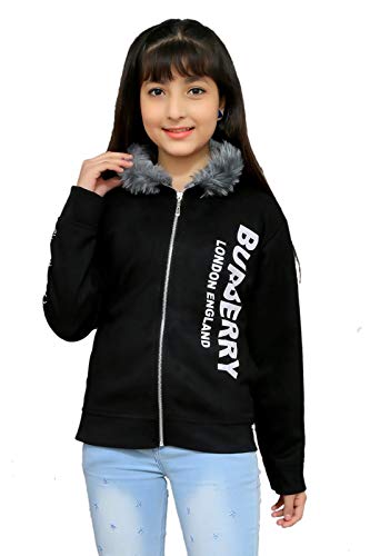FELLAMO Girls Fleece-Faux Fur chill Hoodie