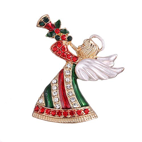HEHAHA-STUDIO Spilla di Natale Angelo Che Soffia