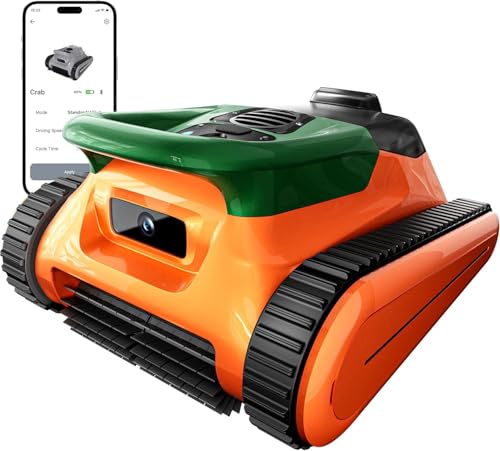 Cordless Robotic Pool Cleaner -Pool Vacuum 180W Brushless Motor, 45,000Pa Suction, Wall Climbing, Sonar Navigation, 3 Modes Automatic Pool Robot for Inground & Above-Ground Pools Up to 2150 Sq. Ft.