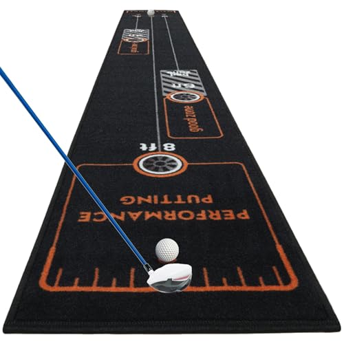 Golf-Puttingmatte, 3 Meter Übungsmatte, Indoor-Putting-Matte, leichte Golfrasen-Übungsmatte, Golf-Schlagmatte für Zuhause, Garten, Terrasse, 300 cm, Schwarz Golf-Puttingmatte, 3 Meter Übungsmatte, Indoor-Putting-Matte, leichte Golfrasen-Übungsmatte, Golf-Schlagmatte für Zuhause, Garten, Terrasse, 300 cm, Schwarz