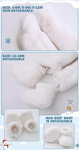 Image of SOLOCOTE Newborn Unisex Baby Boys Girls Winter Snowsuit Fleece Hooded Footed Romper Jumpsuit 3-18 months